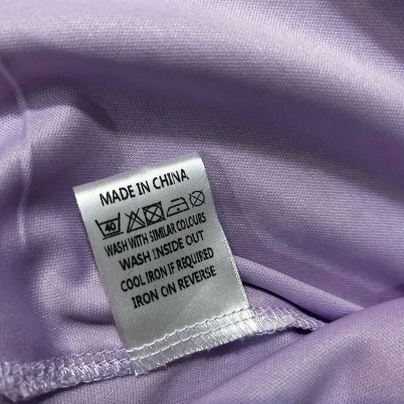 Double Crazy Purple Floral Dress Size Large Boho Bell Sleeve Empire Waist Flowy - Picture 10 of 15